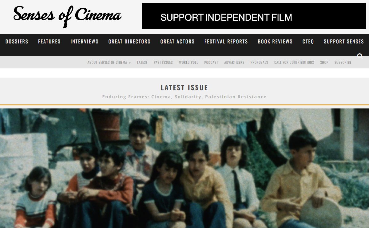 Senses of Cinema – Established in Melbourne (Australia) in 1999, <em>Senses of Cinema</em> is one of the first online film journals of its kind and has set the standard for professional, high quality film-related content on the Internet. The online journal is devoted to the serious and eclectic discussion of cinema.