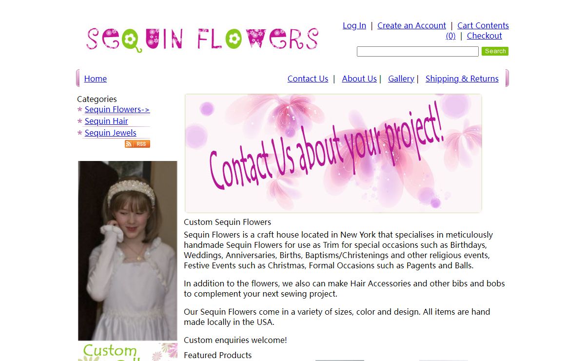 Sequin Flowers - Hair Accessories and Trim
