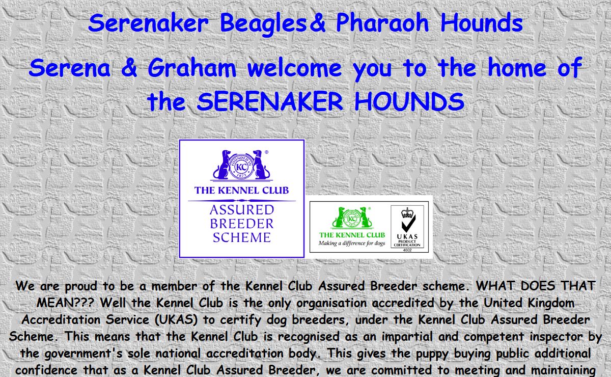 Serenaker Beagles & Pharaoh Hounds