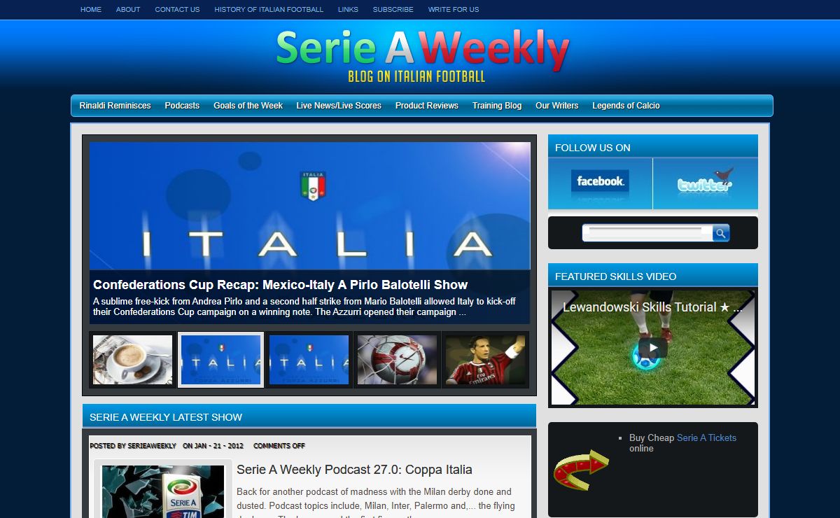 Serie A Weekly | Features on Football Soccer