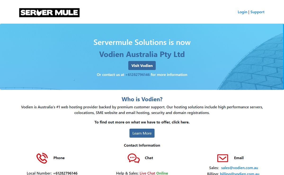 Australia Web Hosting | Domain Names | VPS Hosting - Servermule