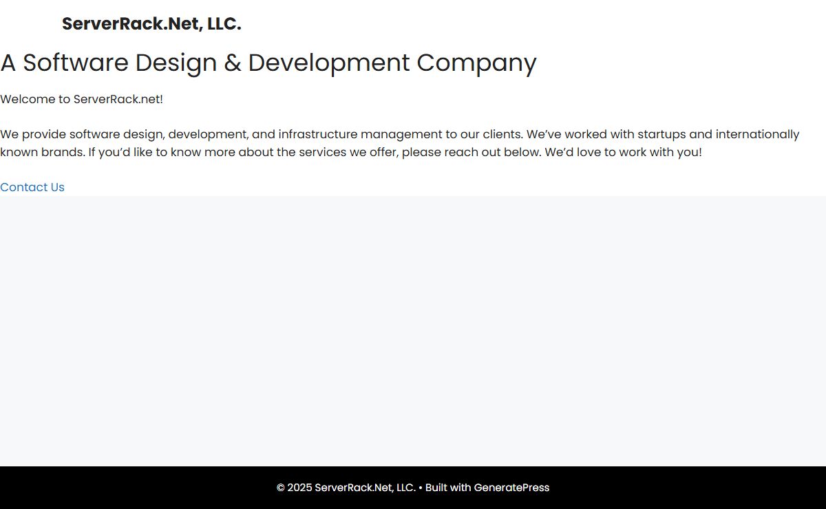 ServerRack.Net, LLC. – Custom Software Design & Development