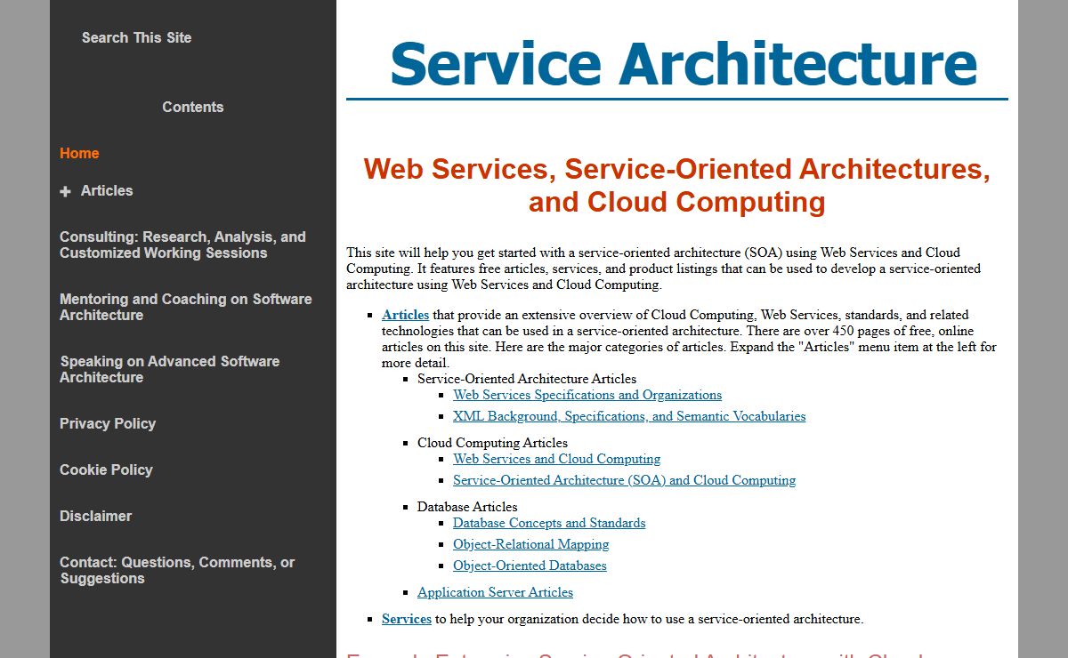 Web Services, Service-Oriented Architectures, and Cloud Computing