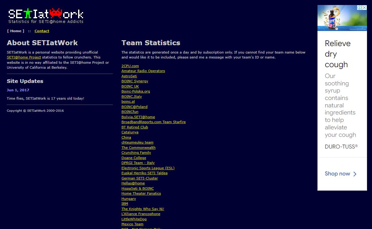 SETIatWork: Statistics for SETI@home Addicts
