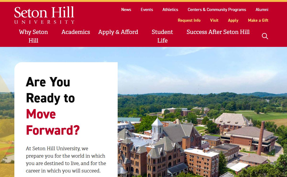 Home Page | Seton Hill University | Find Your Best Path FORWARD to Success | Greensburg, PA