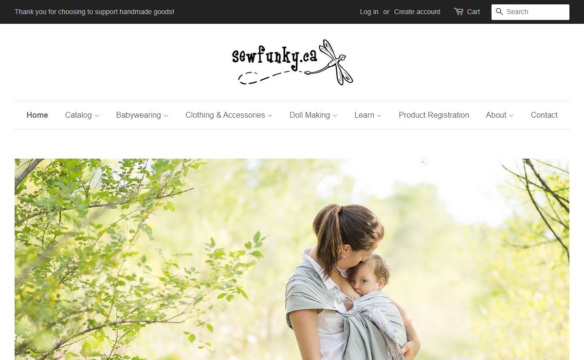 Sewfunky - Beautiful ring slings for wearing your baby! Made in Canada