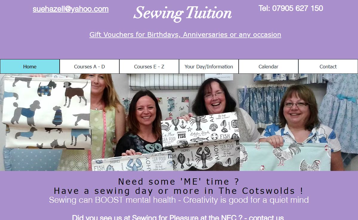 Sue Hazell - Sewing Lessons | Sewing Tuition | Chipping Norton.