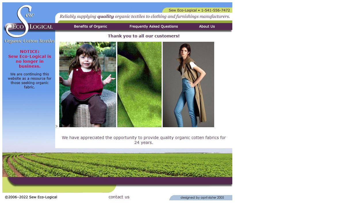 Sew Eco-Logical: Organic Cotton Fabrics
