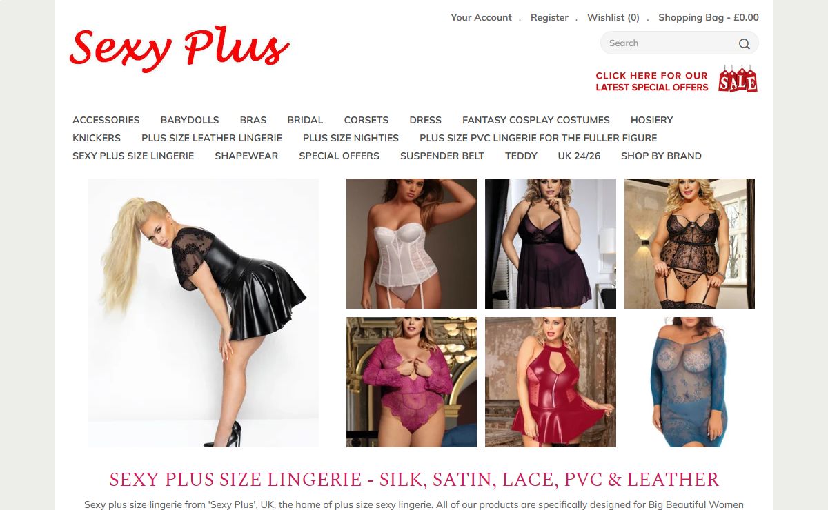 Sexy Plus Size Lingerie | Sexy Plus