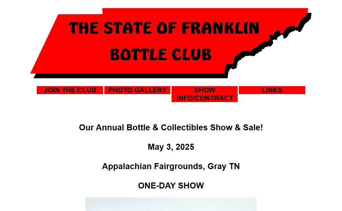 The State of Franklin Antique Bottles and Collectables Club