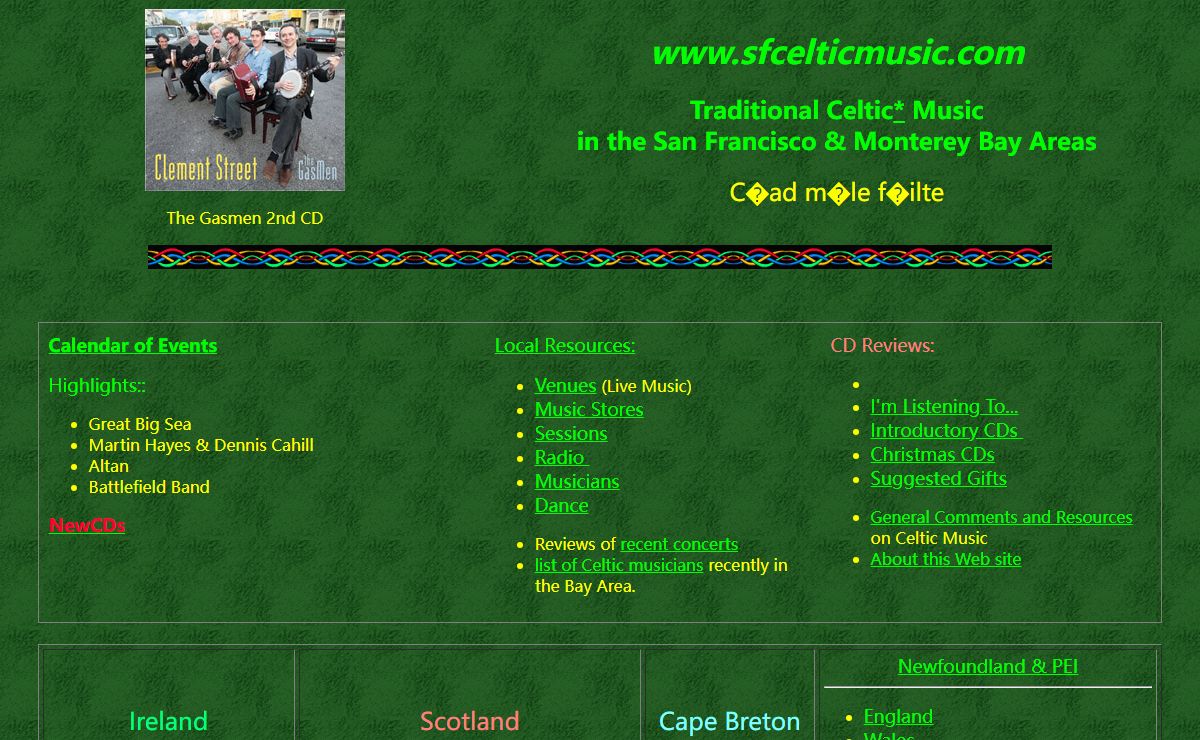 Traditional Celtic Music in the San Francisco and Monterey Bay Areas