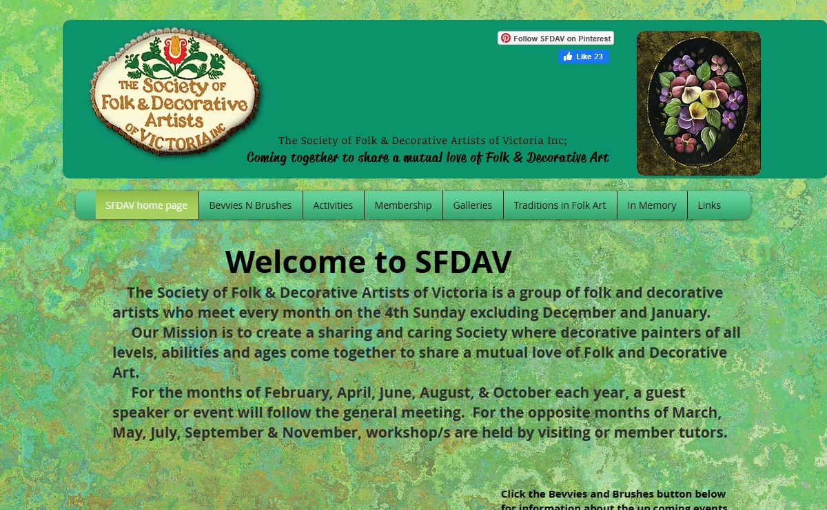 SFDAV The Society of Folk & Decorative Artists of Victoria