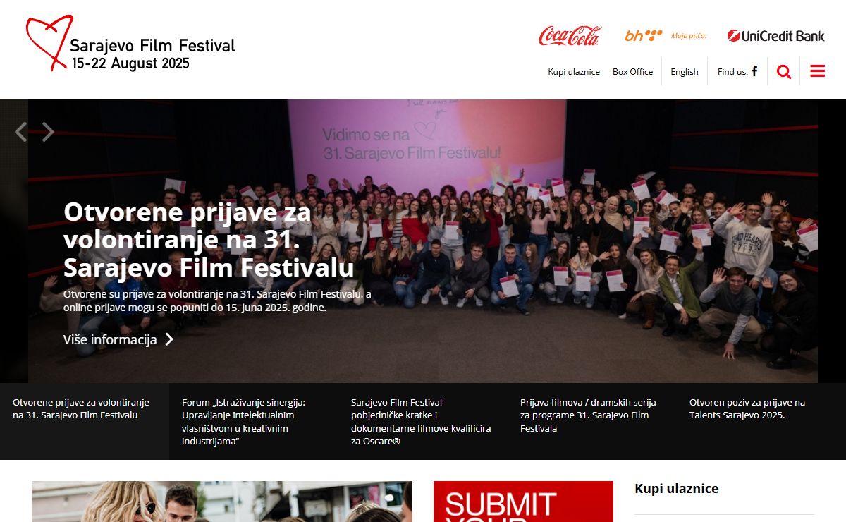 Početna | Sarajevo Film Festival