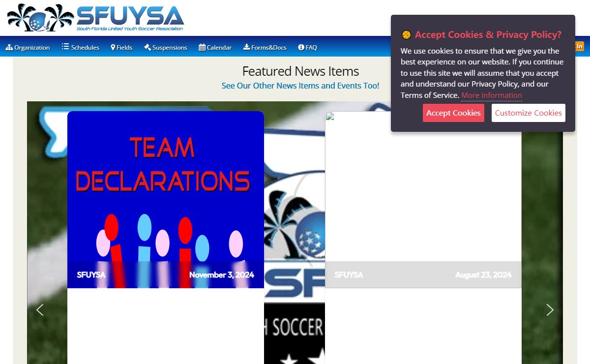 League Home Page