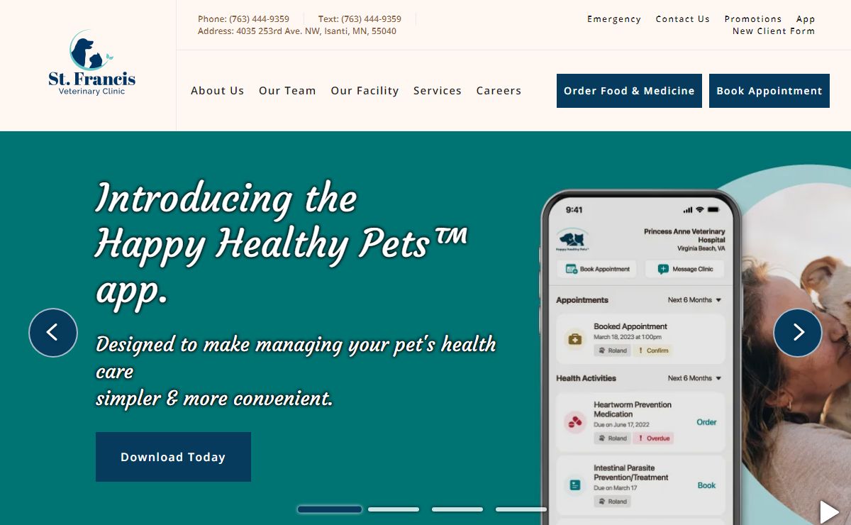 Homepage | St. Francis Veterinary Clinic