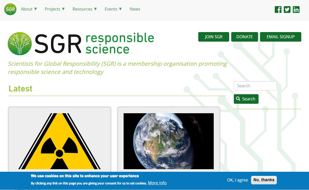 Homepage | SGR: Responsible Science