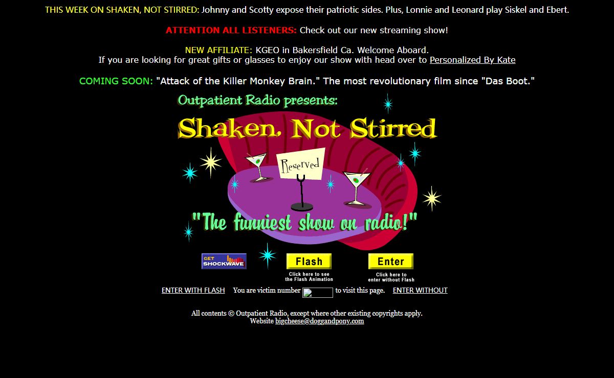 "Shaken, Not Stirred" brought to you from Hiram's Guns and Spirits