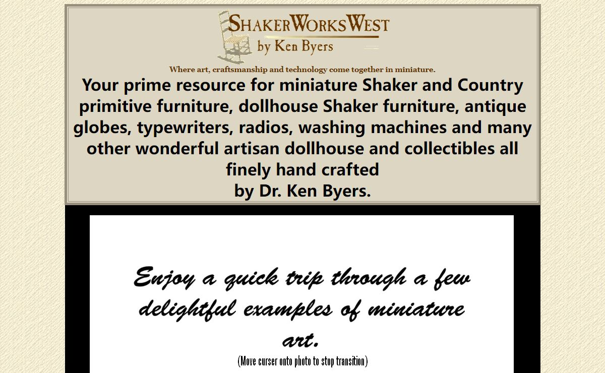 Miniature Shaker Country Furniture Artisan Collectibles Room Box Miniatures