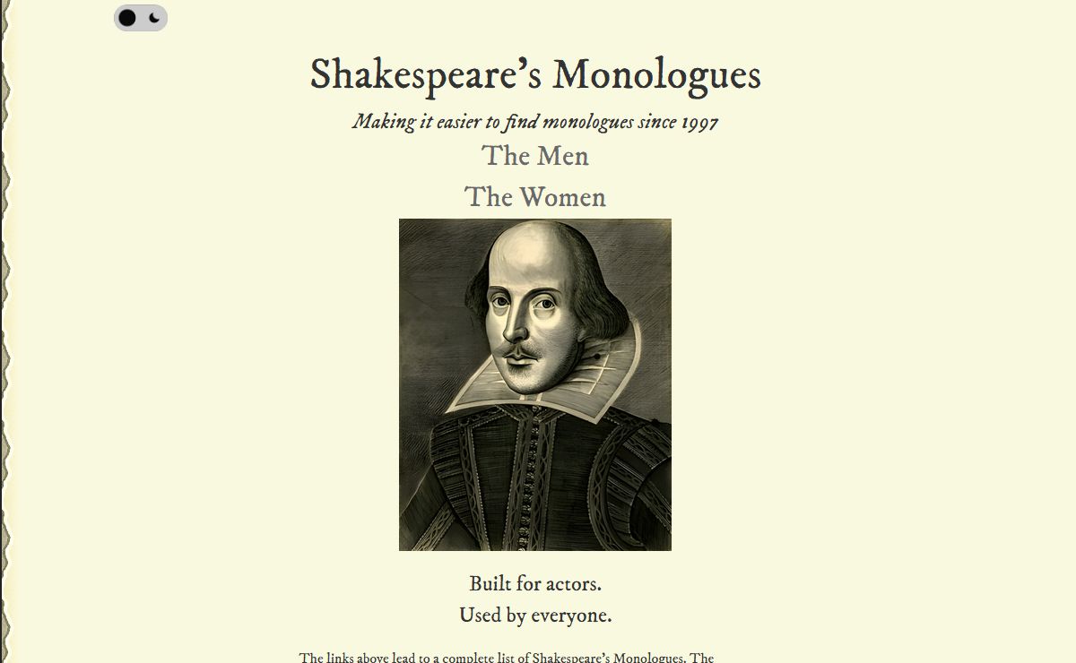 Shakespeare's Monologues
