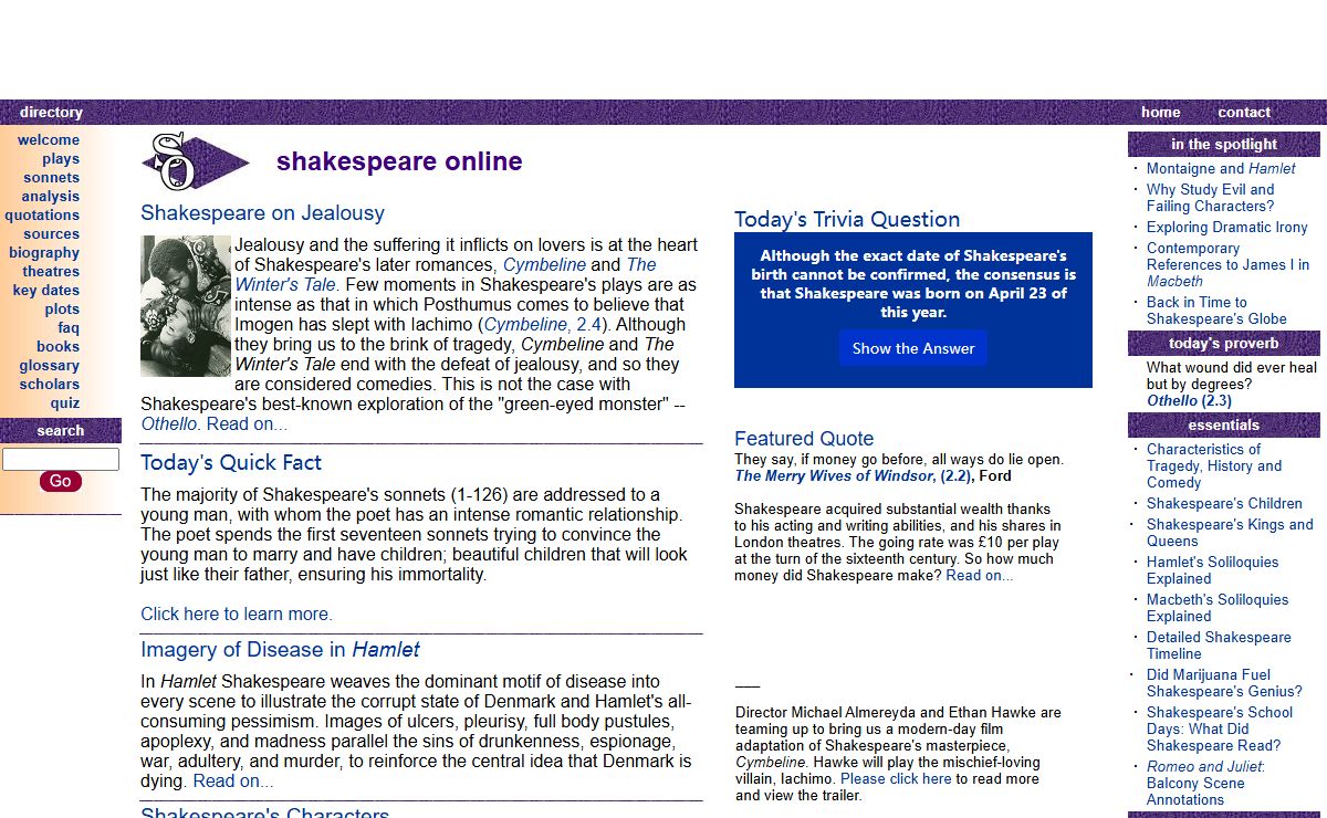 Shakespeare Online