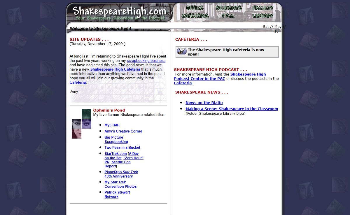 Welcome to Shakespeare High: Your Shakespeare Classroom on the Internet!