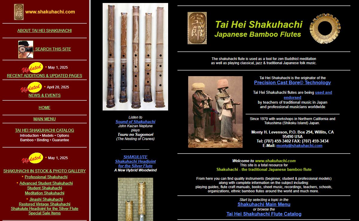 Shakuhachi-Traditional Japanese Bamboo Flutes. Traditional Musical Instruments of Japan used for zen Buddhist meditation, classical, jazz & folk music.