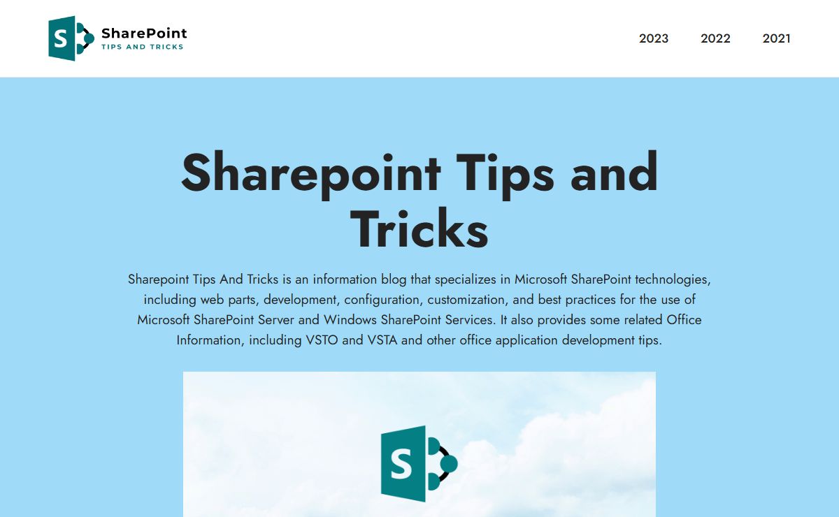 Sharepoint Tips and Tricks