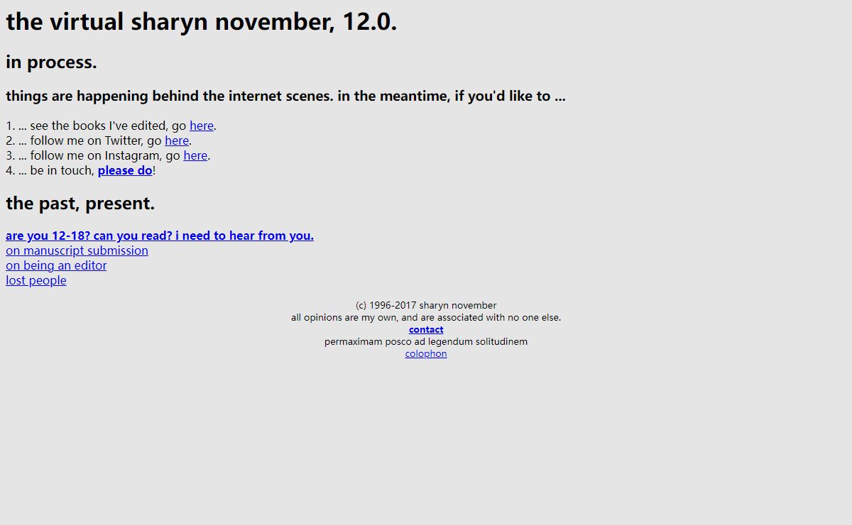 it's sharyn dot org!