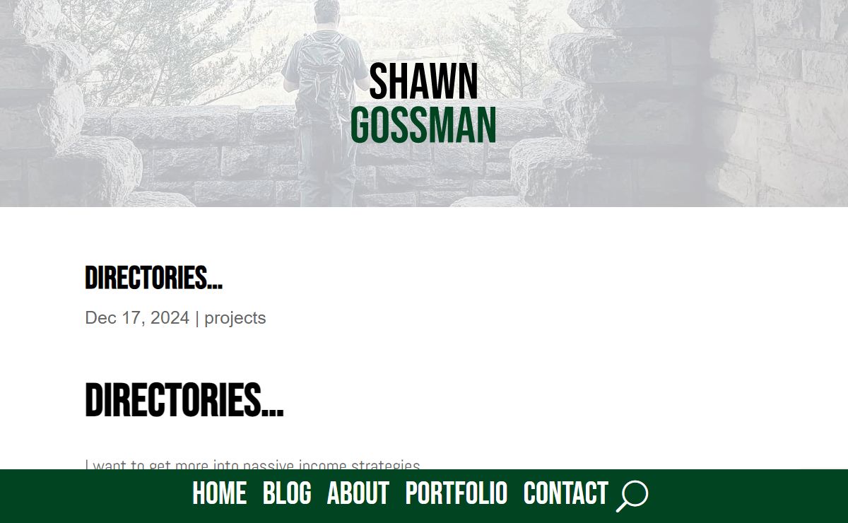 Shawn Gossman - My Personal Blog