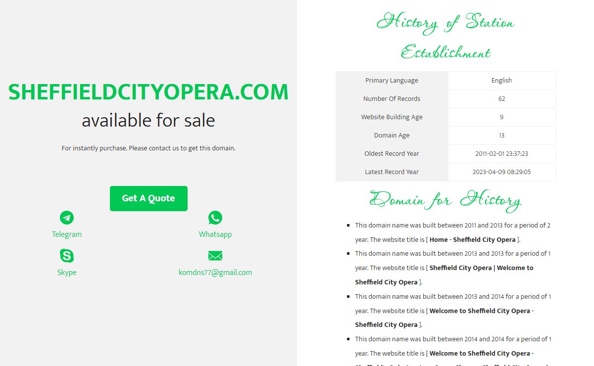 Welcome to Sheffield City Opera - SHEFFIELDCITYOPERA.COM