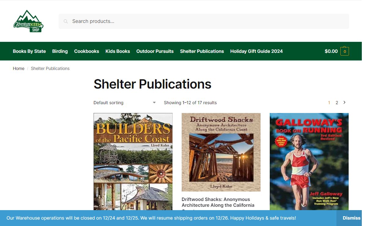 Shelter Publications Archives - AdventureKEEN Shop