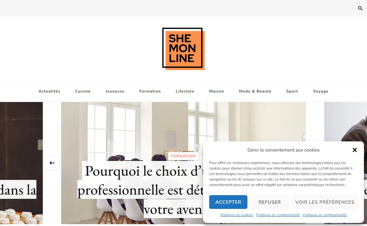 Shemonline.org : Des articles qui vous conseilleront
