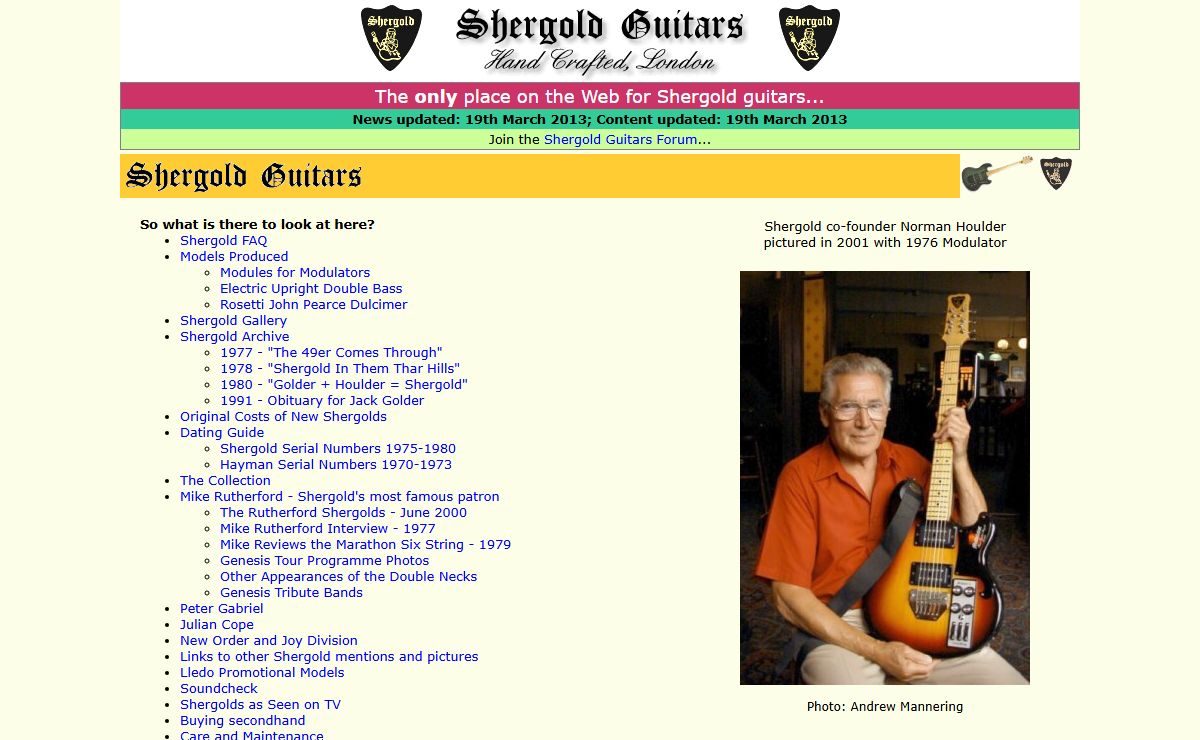 Shergold Guitars, Hand crafted, London