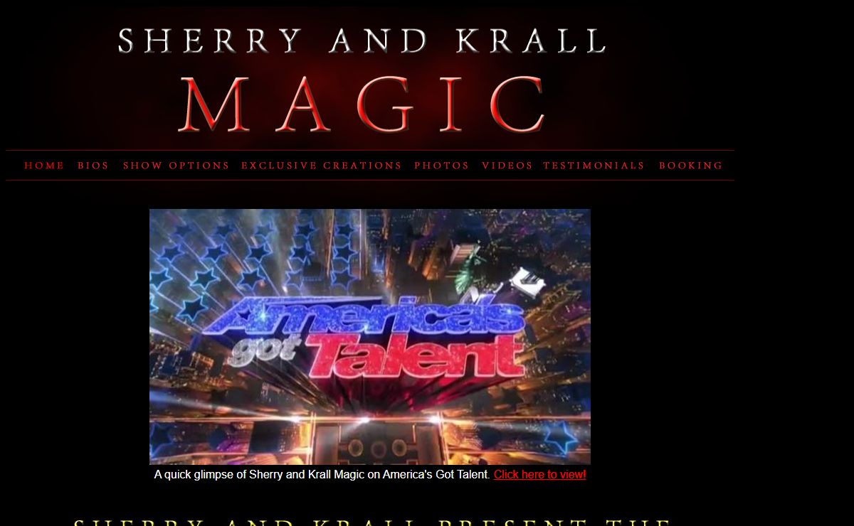 Sherry and Krall Magic Show Homepage