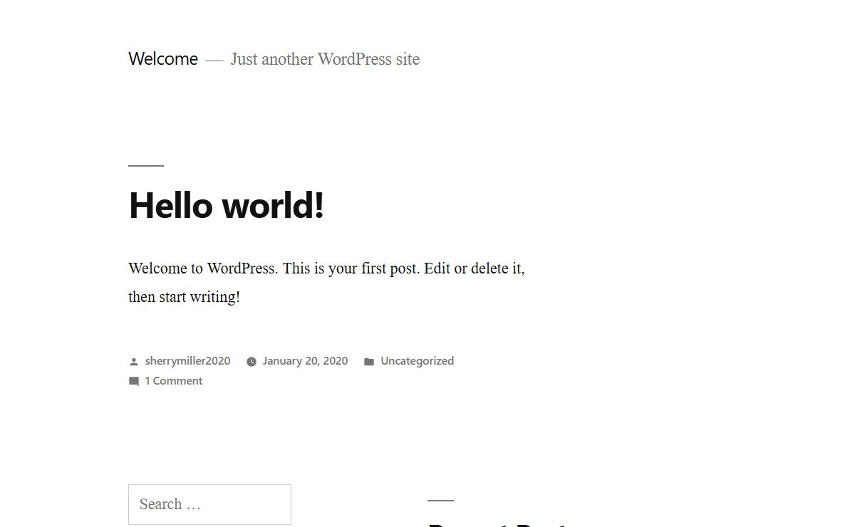 Welcome – Just another WordPress site