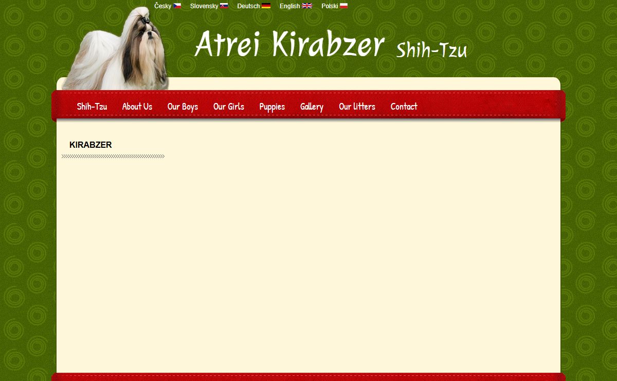 Shih-Tzu Atrei Kirabzer ( ShihTzu, Shi tzu, Si tzu )