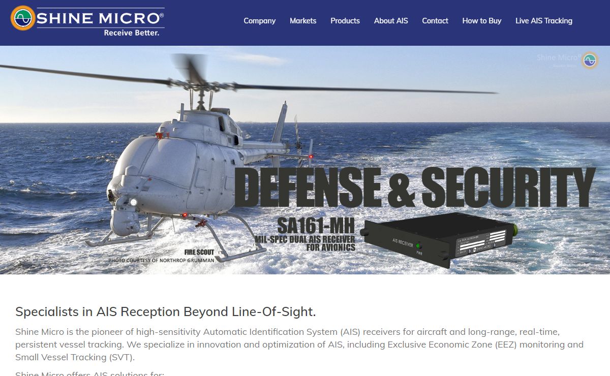 AIS Receivers for Aircraft and EEZ Monitoring - Shine Micro, Inc - Home