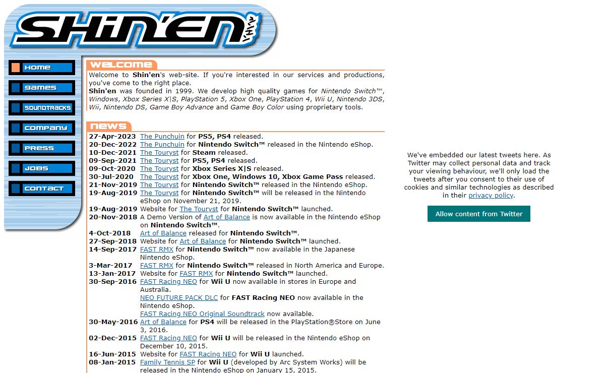 Shin'en Multimedia - Nintendo Switch, PS4, PS5, Xbox, WiiU, Nintendo 3DS, Wii, Nintendo DS, Game Boy Advance® Development