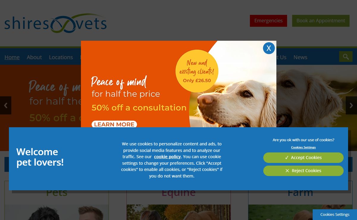 Staffordshire Vets in Stafford, Stone, Eaton Park, Eccleshall & Gnosall