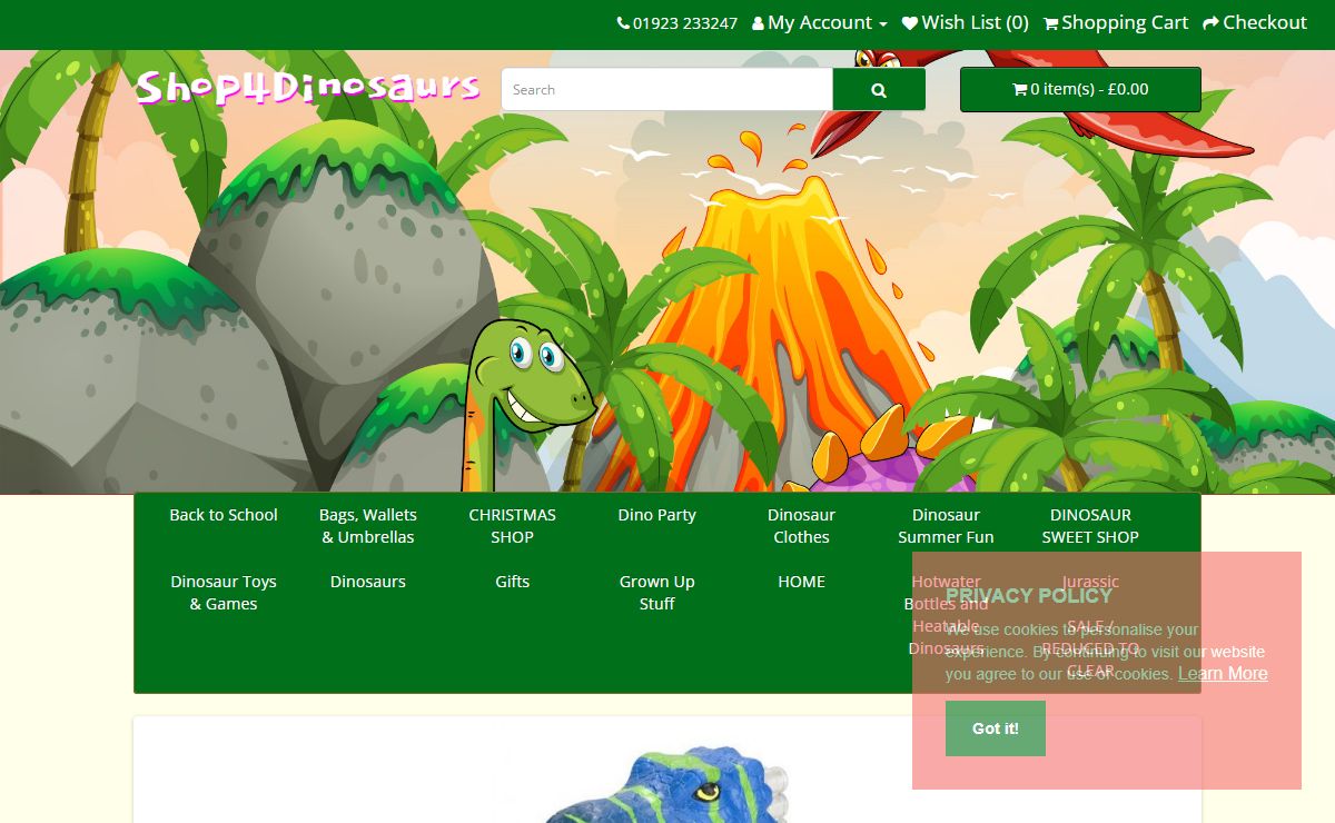 Shop 4 Dinosaurs