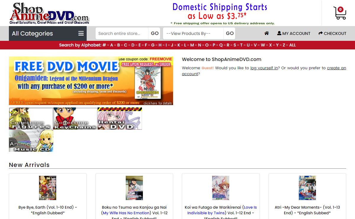 ShopAnimeDVD.com - Your Source to Japanese Anime DVD with a large selection of Anime titles to choose from at great discounted DVD prices.