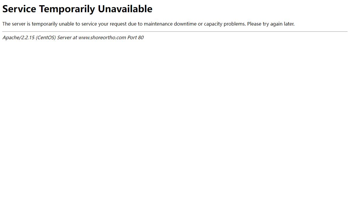 503 Service Temporarily Unavailable