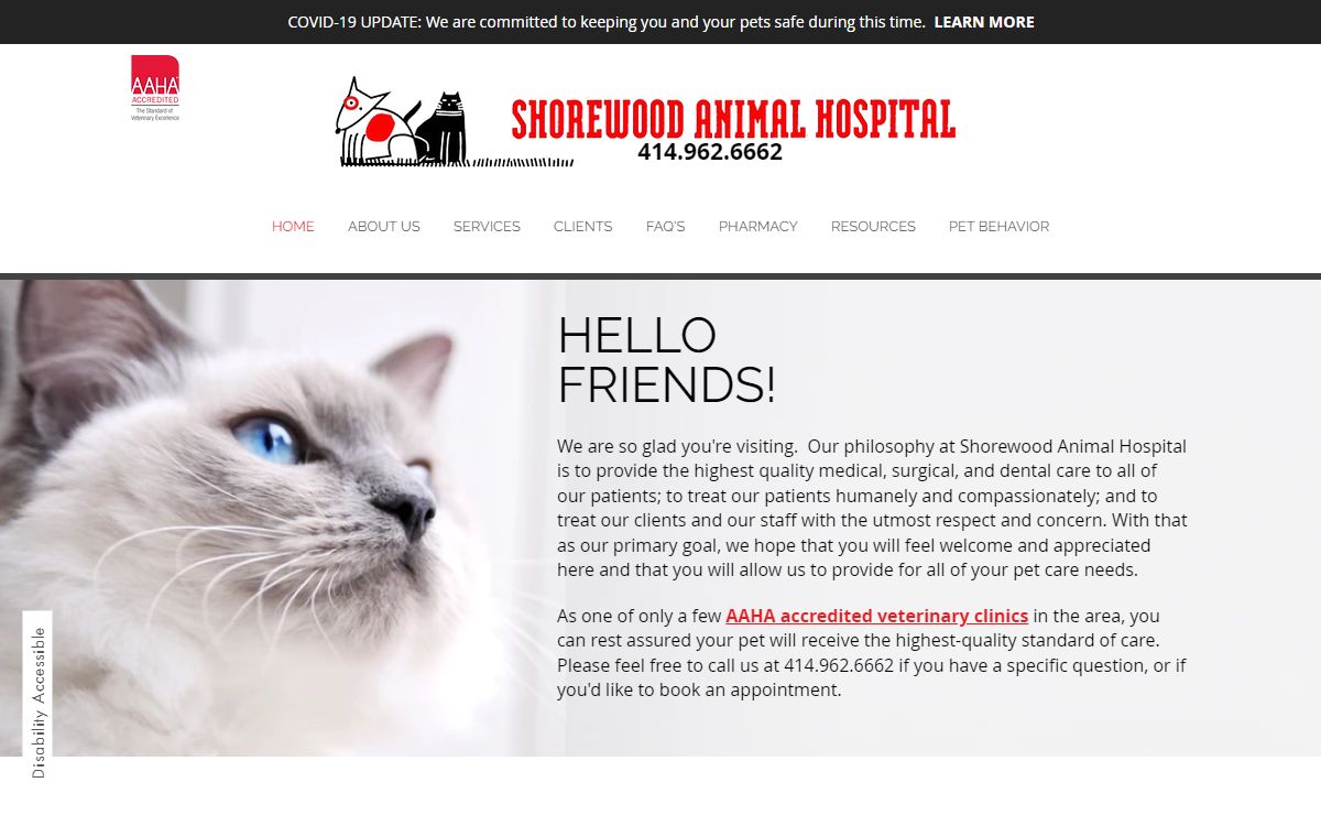 HOME | Shorewood Animal Hospital | Shorewood, WI