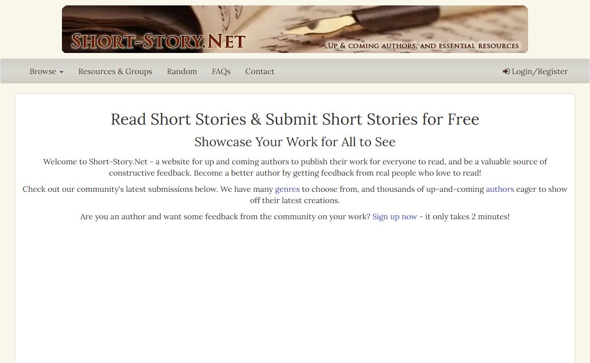 Read Short Stories and Submit Short Stories for FREE! :: Short-Story.Net