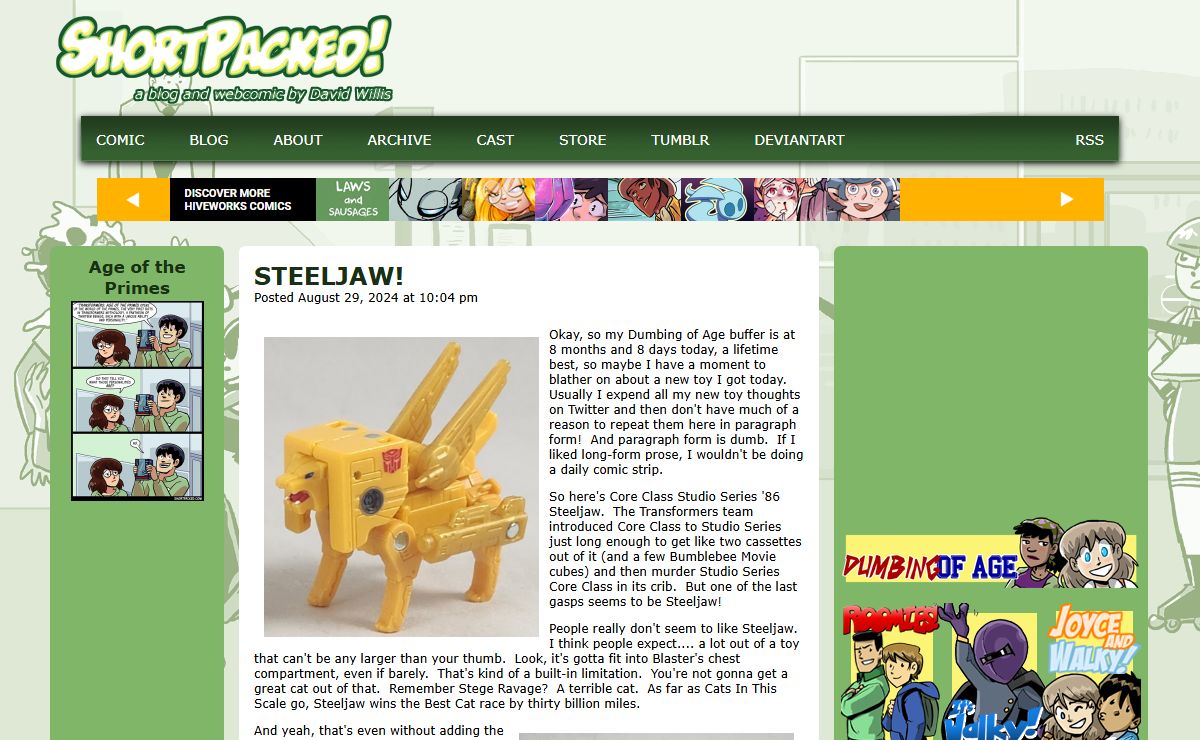 Shortpacked! - Blog