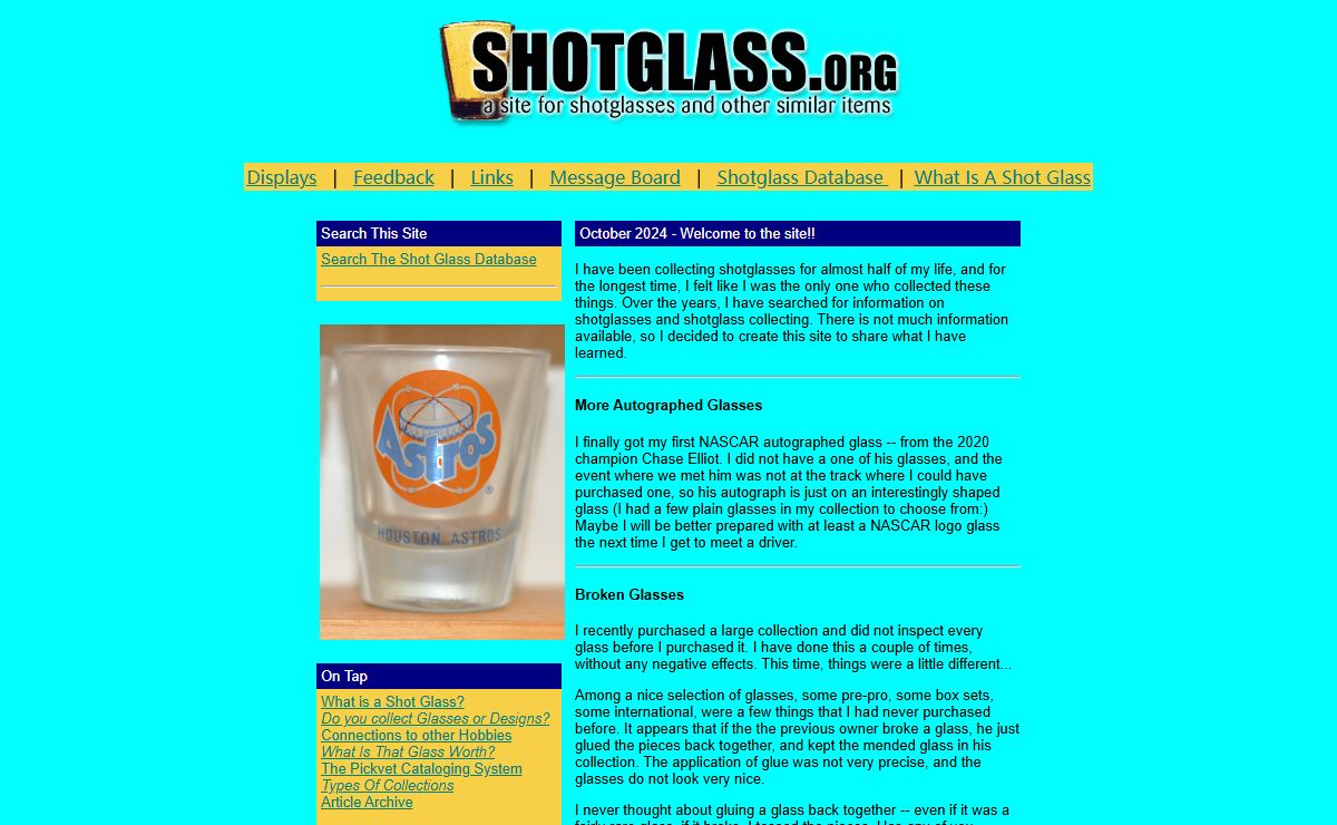 Shotglass.org -- a resource for the shot glass collector