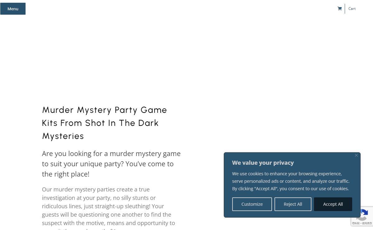 Murder Mystery Party Game Kits | Shot In The Dark Mysteries