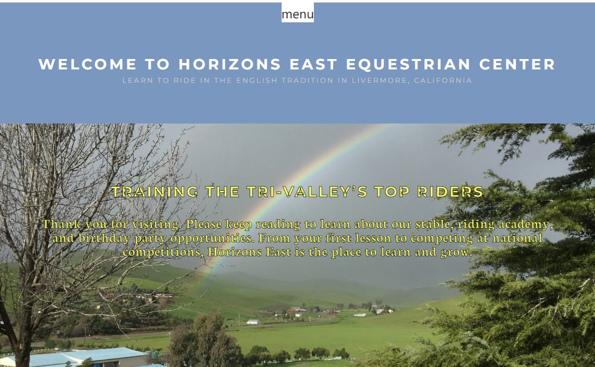 Welcome to Horizons East Equestrian Center - Learn to Ride in the English Tradition in Livermore, California
