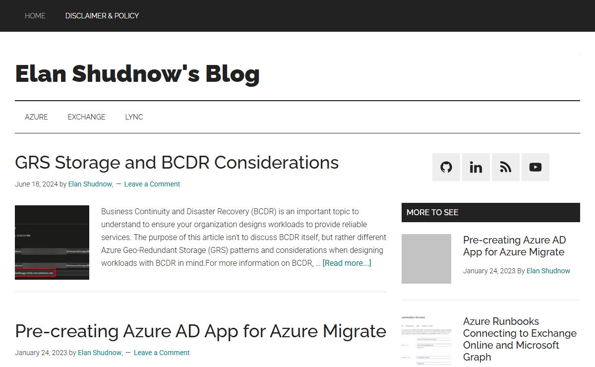 Elan Shudnow's Blog