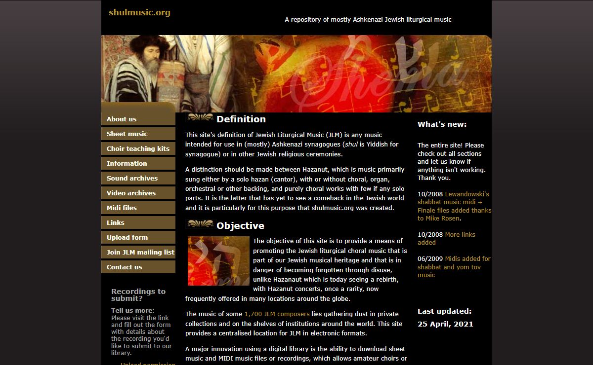 Shulmusic.org, a repository for Jewish liturgical music
